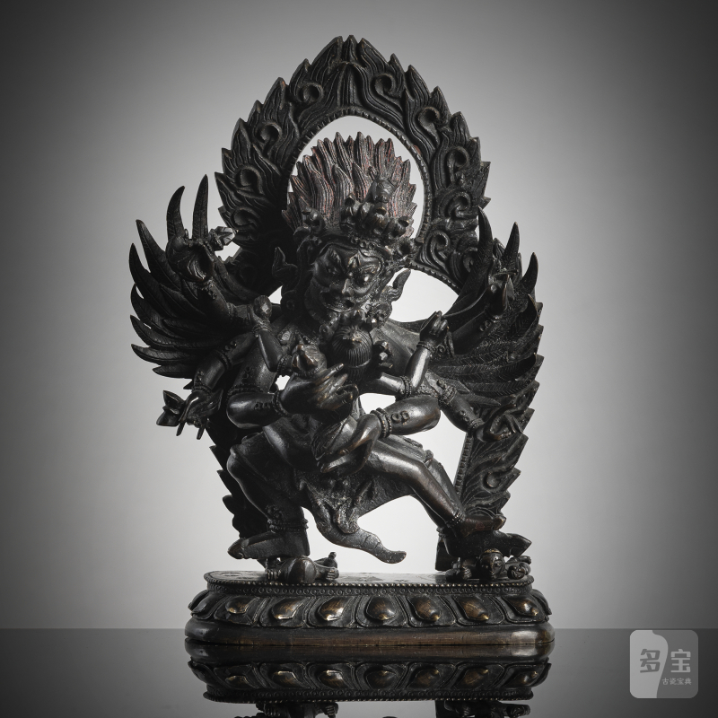 A bronze figure of Hayagriva and his consort - 图1